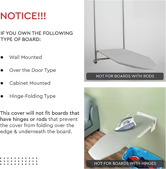 Encasa XO Ironing Board Cover and Pad - Thick 4mm Felt, Heat & Scorch-Resistant, Fits Standard Large Boards 54"x15", Elastic Bungee Cord Tightening, Easy Fit, Stain-Safe Dye, Triangles Aqua