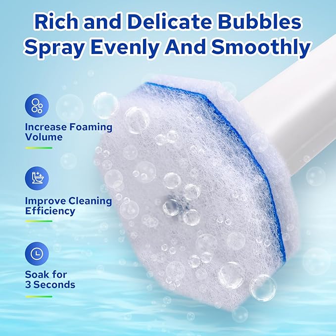 Cecailin® 60pcs Disposable Toilet Brush. Bathroom Cleaning. Disposable Bowl Cleaners Compatible with Most Toilet Brushes