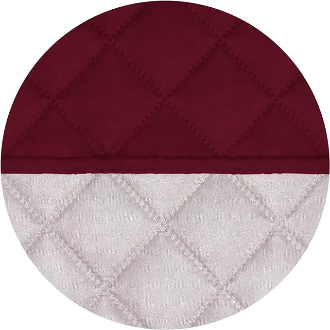 PureFit Reversible Quilted Sofa Cover, Water Resistant Slipcover Furniture Protector, Washable Couch Cover with Non Slip and Elastic Straps for Kids, Pets (Sofa, Red/Ivory)