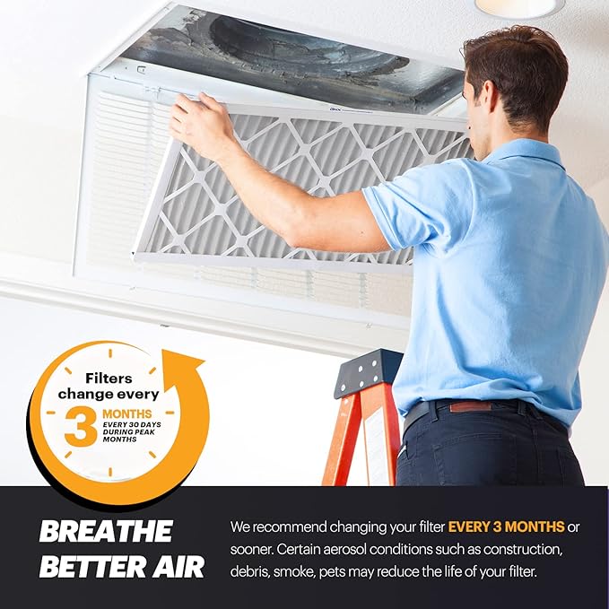 BNX TruFilter 20x23x1 Air Filter MERV 11 (6-Pack) - MADE IN USA - Allergen Defense Electrostatic Pleated Air Conditioner HVAC AC Furnace Filters for Allergies, Dust, Pet, Smoke, Allergy MPR 1200 FPR 7