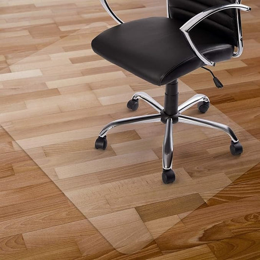 Kuyal Clear Chair Mat, Hard Floor Use, 57" x 44" Transparent Office Home Floor Protector mat Chairmats (57" x 44" Rectangle)