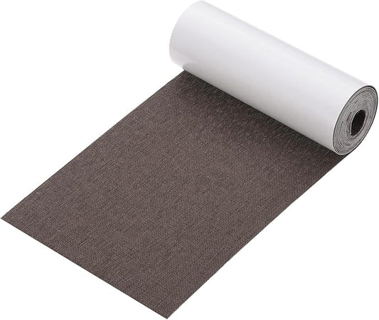 PATIKIL 70x4.4 Inch Linen Repair Tape, Repair Fabric Patch Self Adhesive Couch Patch Line Repair Patch for Furniture Sofa Car Seats Office Chairs, Dark Brown