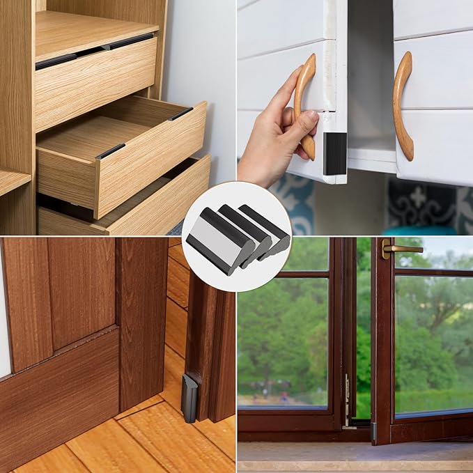 Wedge-Shape Window Weather Stripping Door Frame Seal Strip 196” Black,Upgrade Black Foam,Soundproofing,Draft Stopper,Winter Insulation,Noise Blocker, Gap Filler for Exterior Front Door Side