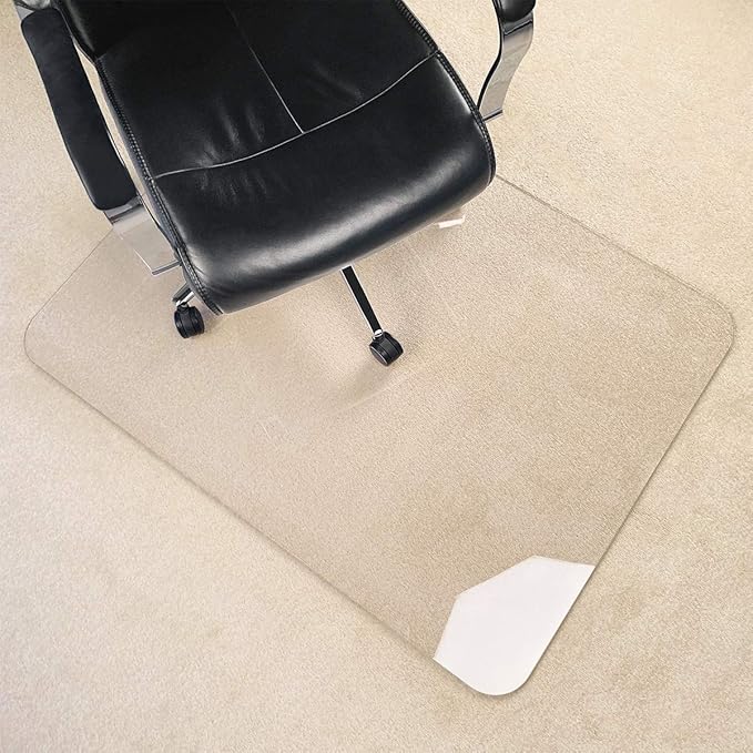 2Pack Crystal Clear 1/5" Thick 47" x 35" Heavy Duty Hard Chair Mat, Can be Used on Carpet or Hard Floor