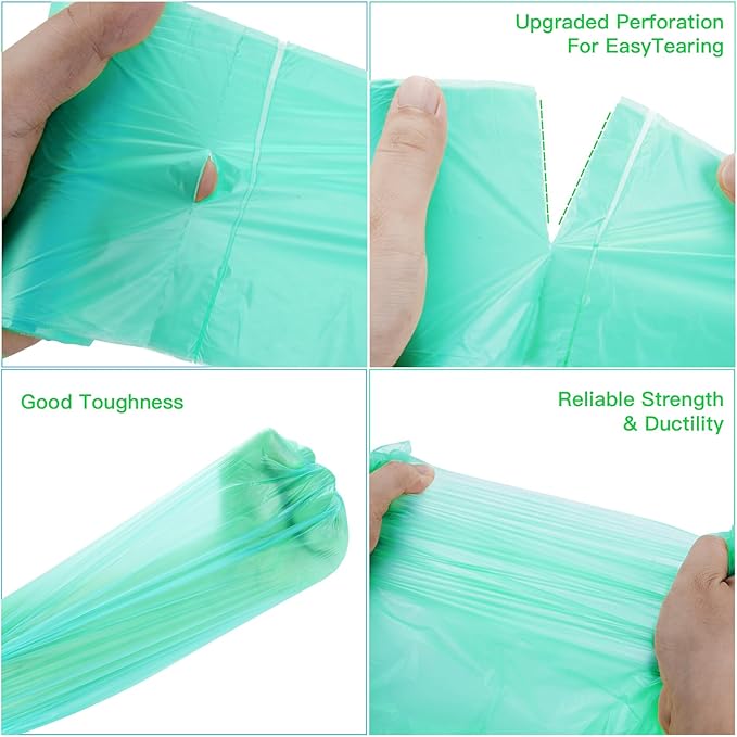 4 Gallon Biodegradable Trash Bags - Inwaysin Bulk 100 Count Unscented Compostable Garbage Bags for Bathroom Bedroom Office Kitchen Trash Can Waste Basket Liners Strong Thick
