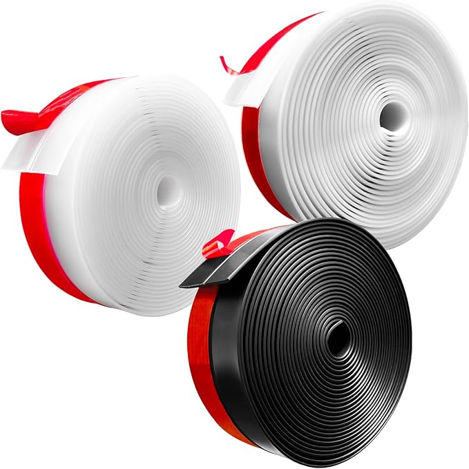 Silicone Weather Stripping, 2 inch (W) x 20 Ft (L) Door Draft Stopper Window Seal Strip for Gaps of Door & Windows, Garage Door Under Bottom, Sealing Tape Shower Doors Sweep, Transparent