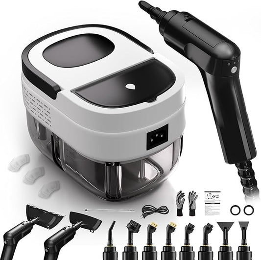Steam Cleaner for Home, 2500w Steam Cleaner, High Pressure Steamer for Cleaning, 1.6L Water Tank, 3 Level Steam Control, High Heat Handheld Steamer for Kitchen, Bathroom, Upholstery, Car, Furniture