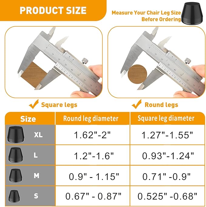 Furniture Sliders,24 PCS Chair Leg Sliders for Carpet, Furniture Movers Sliders, Carpet Chairs Furniture Glides, Floor Protectors, Carpet Moving Sliders Easily Move. (Black-Round Fit:1.2-1.6")