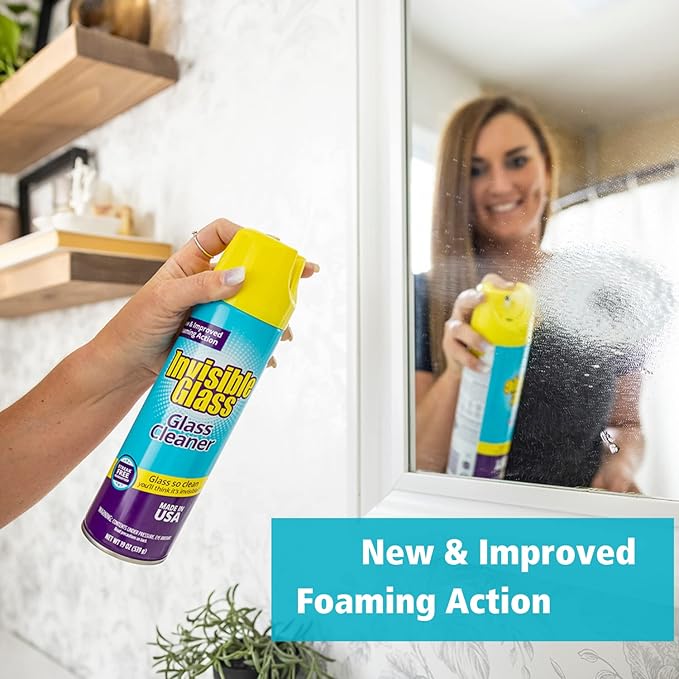 Invisible Glass 91160-2PK Premium Glass and Window Cleaner for Auto and Home Cleans Glass, Windows, Glass Cooktops, Patio Doors, and More, Streak-Free, Ammonia-Free, Tint-Safe, 19 Oz, Pack of 2