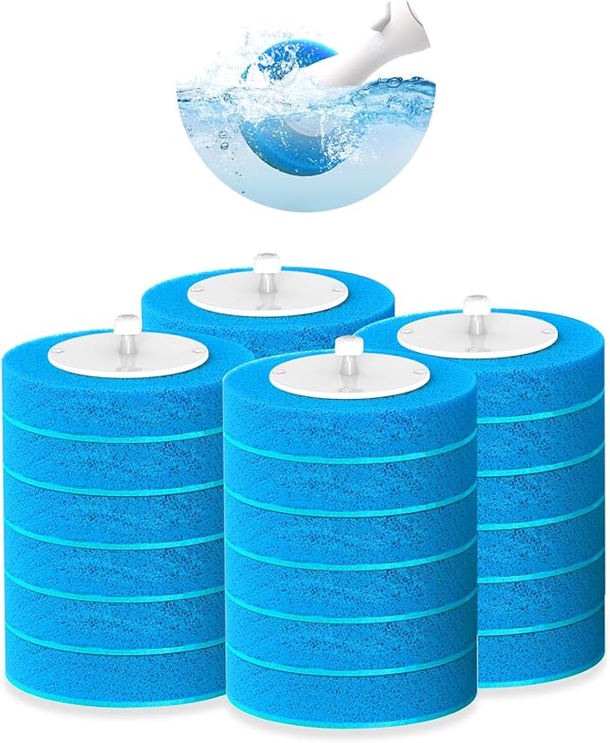 36-Piece Toilet Wand Refills, Disposable Toilet Bowl Cleaner Wand Compatible with Most Toilet Brushes,Disposable Toilet Brush Refill for Bathroom Cleaning