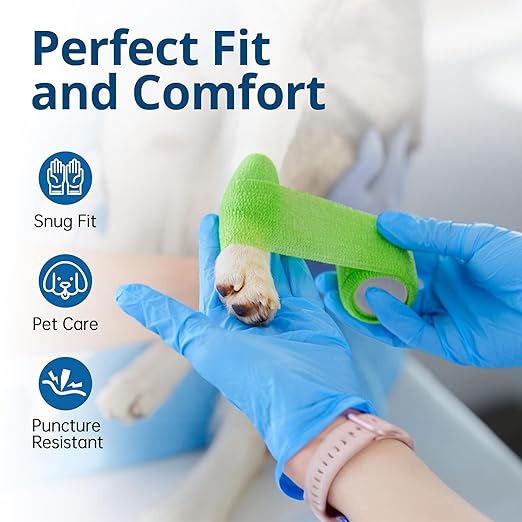 Disposable Nitrile Exam Gloves, Blue, Nitrile Gloves Disposable Latex Free, Medical Gloves, Cleaning Gloves, Food-Safe Rubber Gloves, Powder Free, Non-Sterile, 50-ct Box (Small)
