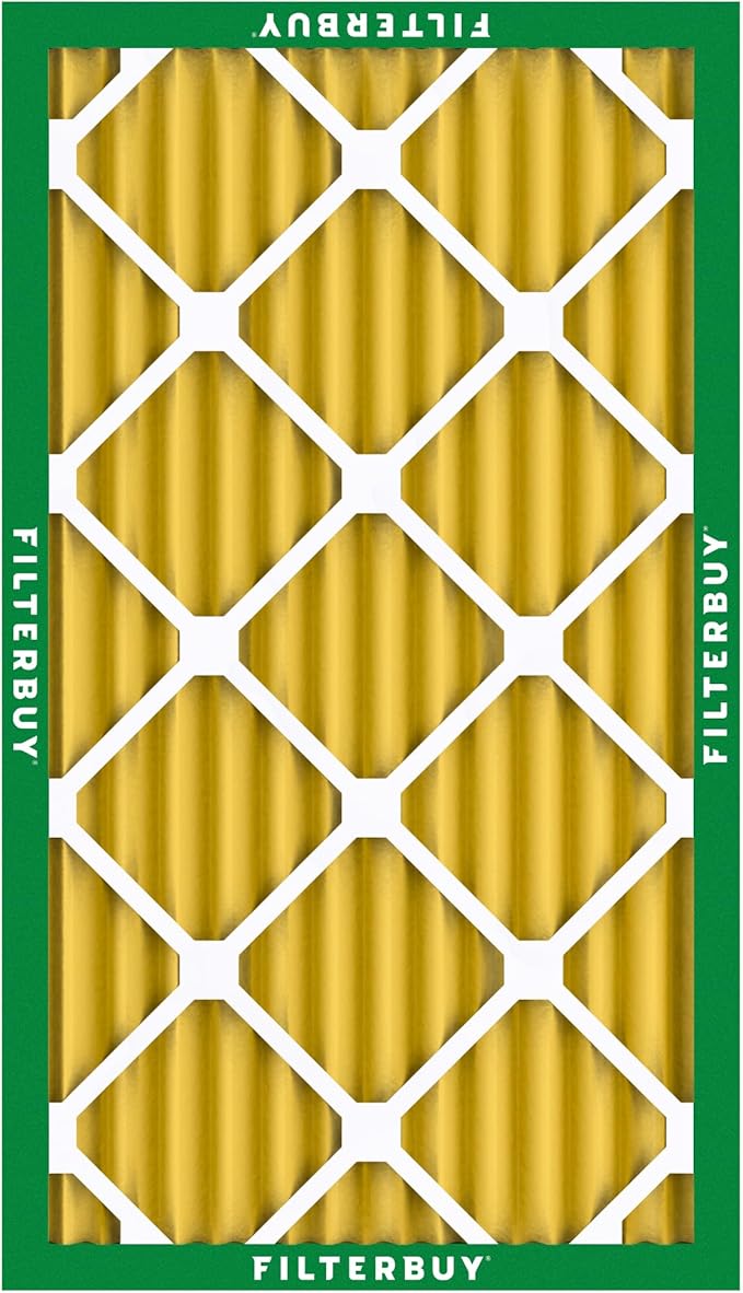 Filterbuy 14x25x2 Air Filter MERV 11 (MPR 1200) Allergen Defense Replacement (4-Pack), Electrostatic Pleated HVAC AC Furnace Filters, Made in USA (Actual Size: 13.50 x 24.50 x 1.75)