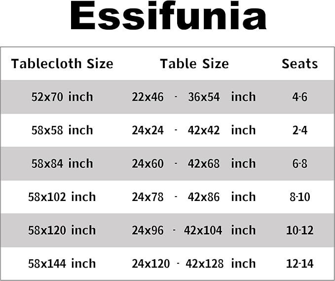 Waterproof Checkered Tablecloth Fabric - Rectangle 58x84 Inch Christmas Thanksgiving Day Table Cloth for Indoor/Outdoor Use - Harvest Table Cover for Kitchen,BBQs,Parties