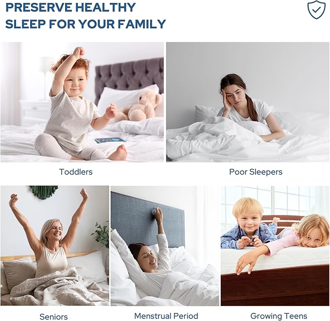 BEDLORE Waterproof Mattress Protector, California King Size Noiseless Mattress Pad with Deep Pocket Fitted Up to 6-18 inches, Soft Noiseless Bed Mattress Cover Washable for Home, Bedroom, Hotel