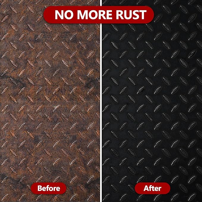 Rust Converter & Metal Primer, 141 Fl Oz Black Rust Inhibitor Paint for Metal, Automotive Rust Reformer, Industrial Grade Water Based, Heat Resistance & UV Resistant
