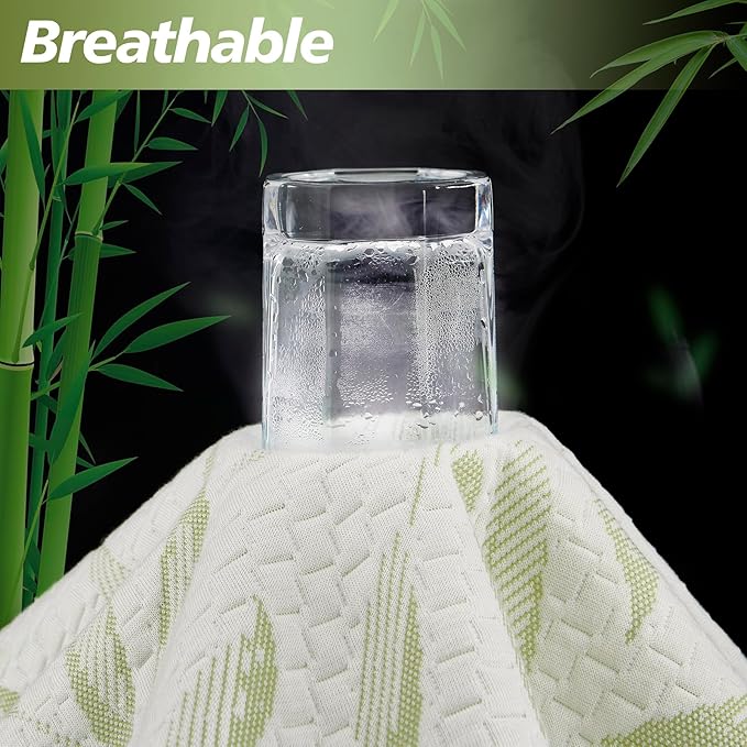 California King Mattress Protector Waterproof Mattress Pad Washable Bamboo Rayon Mattress Cover Breathable Noiseless Bed Protector 5" - 21'' Elastic Fitted Deep Pocket