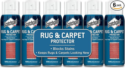 Scotchgard Rug & Carpet Protector, Carpet & Rug Protector Blocks Stains During Spring and Summer Gatherings, Fabric Protector Makes Cleanup of Stains from Muddy Footprints Easier, 14 oz(Pack of 6)