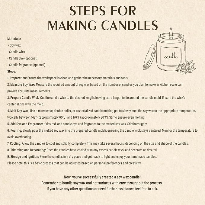 Soy Wax Flakes, Waxcanpy Natural Candle Wax, Organic Soy Wax for Candle Making from Farm, No Additives, Harmless and Pure (5lb)