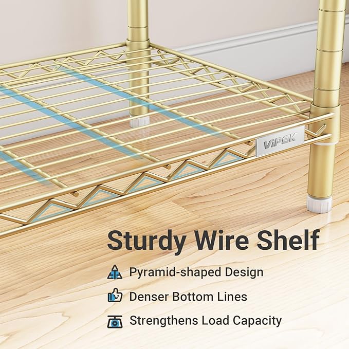 VIPEK L4L Portable Closet with Dimmable LED Lights, L Shaped Clothes Rack for Corner Space-Saving Storage, 3 Hanger rods for Hanging Heavy Duty Coats, Max Load 810LBS, Black
