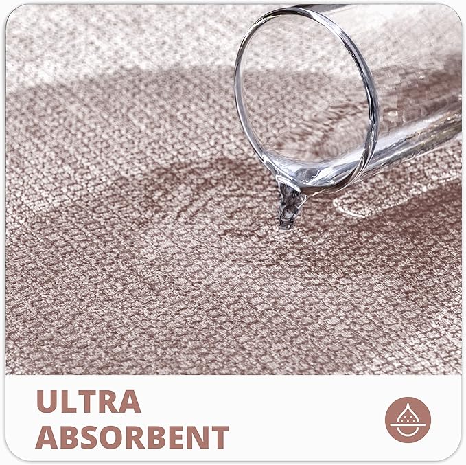 Bath Mat,Ultra Thin Bathroom Rugs,Rubber Bath Mats for Bathroom,No Slip Bath Rugs,Quick Dry,Machine Washable,Low Pile,Absorbent,Shower Outside,Sink,Home Decor Accessories.Beige,1'8"x2'8"(20x32inch)