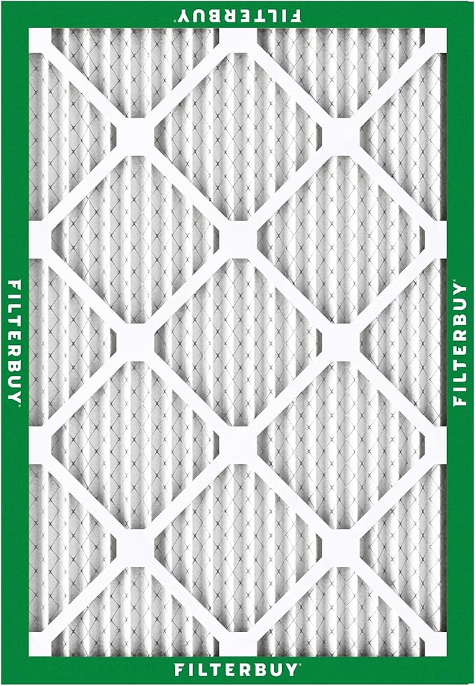 Filterbuy 16x18x1 Air Filter MERV 8 (MPR 700) Dust Defense Replacement (6-Pack), Electrostatic Pleated HVAC AC Furnace Filters, Made in USA (Actual Size: 15.50 x 17.50 x 0.75)