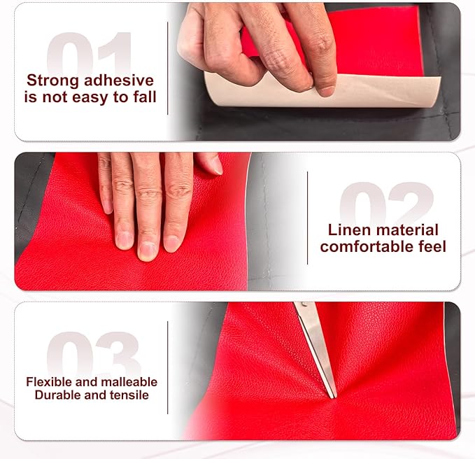 PATIKIL Leather Patches Tape for Furniture, 3.2 x 61 Inch Self Adhesive Vinyl Leather Repair Kit Cover Sheet for Couch, Sofa, Car Seats, Office Chair, Grass Green