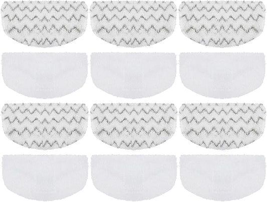12 Pack Steam Mop Replacement Pads Compatible with Bissell Powerfresh Steam Mop 1940 1806 1544 2075 2685A 2181 2814 Series, Model 1940A 1940W 19405 2075A 2685A 5938, Microfiber Washable, Reusable