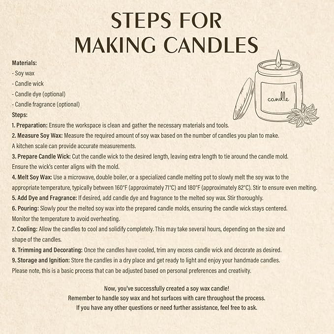 Soy Wax, Waxcanpy Natural Candle Wax, Organic Soy Wax for Candle Making from Farm, No Additives, Harmless and Pure (40lb)