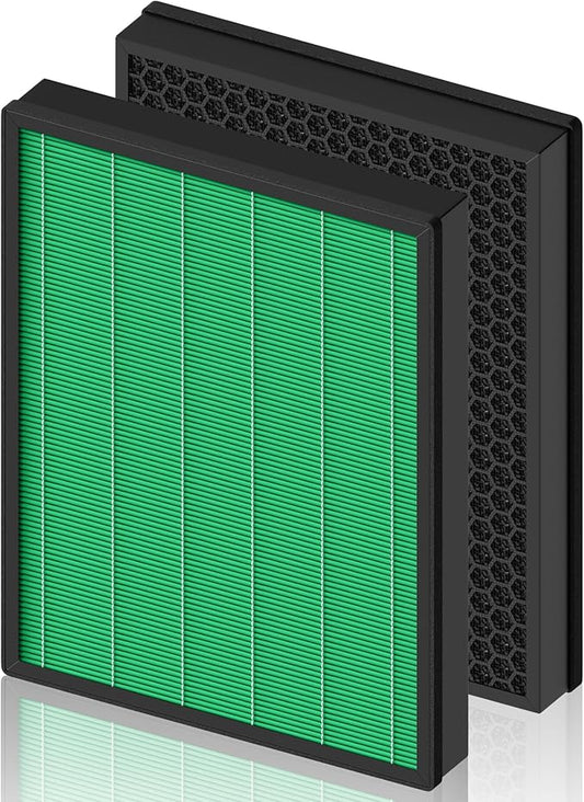 400/400S Replacement Filter for Coway AIRMEGA Max2 400 400S 400(G) 400S(G) Air Purifier, Max2 Green True HEPA and Active Carbon Filter Set, AP-2015-FP, 2 Pack