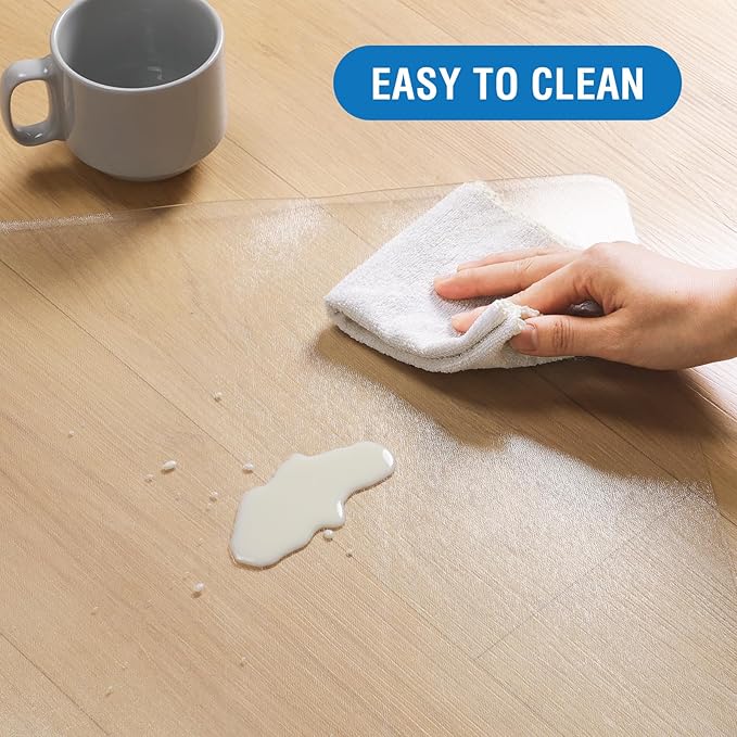 Clear Chair Mat, 48" x 36" Office Chair Mat for Hard Floors, Floor Protector Desk Mat for Gaming, Vinyl Floor Mat for Home Office Kichen Living Room, Clear