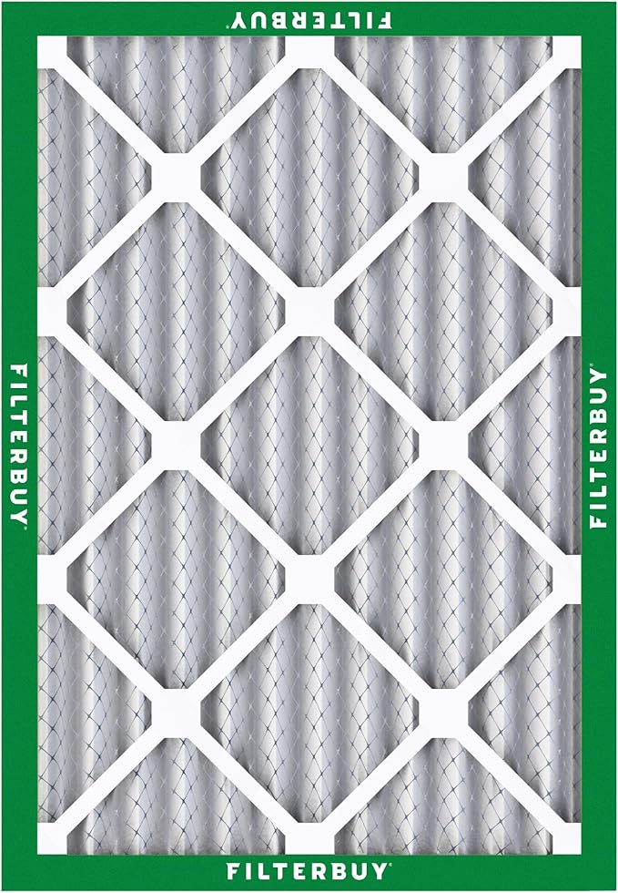 Filterbuy 18x24x2 Air Filter MERV 8 (MPR 700) Dust Defense Replacement (6-Pack), Electrostatic Pleated HVAC AC Furnace Filters, Made in USA (Actual Size: 17.38 x 23.38 x 1.75)