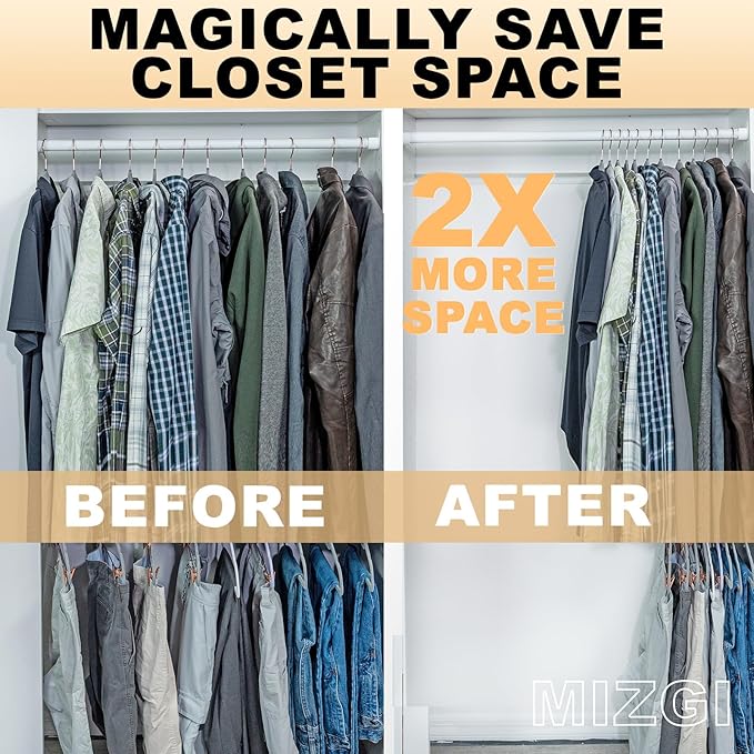 MIZGI 50 Pack Black Velvet Hangers - No Shoulder Bumps, Heavy Duty Non-Slip Chrome Hooks for Jackets, Coats, Pants