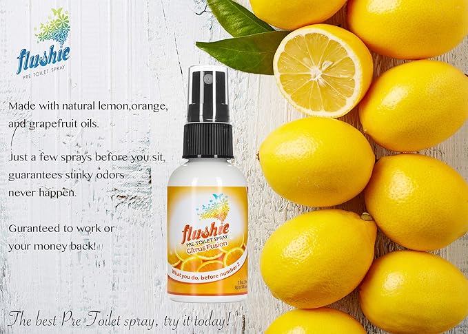 Flushie Pre-Toilet Sprays for Poop Travel Size Toiletries Bathroom Spray for Poop Spray for Toilet Deodorizer Traveling Essentials Poop deodorizer Poop Odor eliminator
