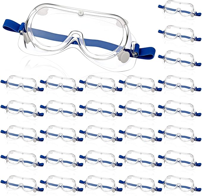 Yunsailing Protective Safety Goggles Lab Over Glasses Clear Anti Fog Eye Protection Goggles for Men Women