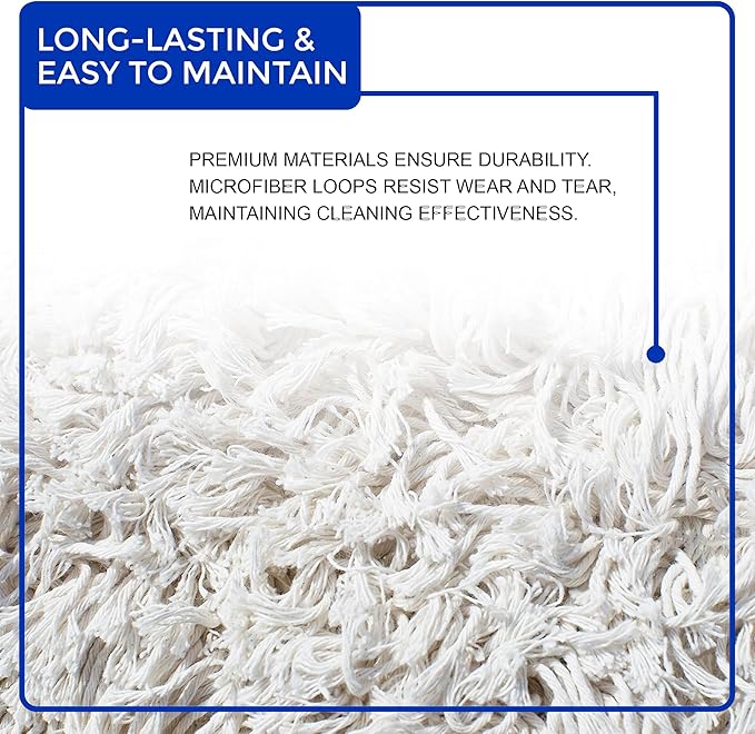 Nine Forty Industrial-Grade 36x5 Cotton Dust Mop Head Refills, Perfect Replacement for Busy Home, Gym, Industrial and Commercial Spaces, Heavy-Duty Mop for Janitorial & Housekeeping Needs - 1 Pack