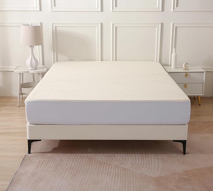 Luxury Waterproof Organic Mattress Protector King - Organic Cotton Breathable Mattress Pad Cover - New 380 GSM Comfort - Deep Pocket - Jersey Cotton Skirt - Fitted Comfort