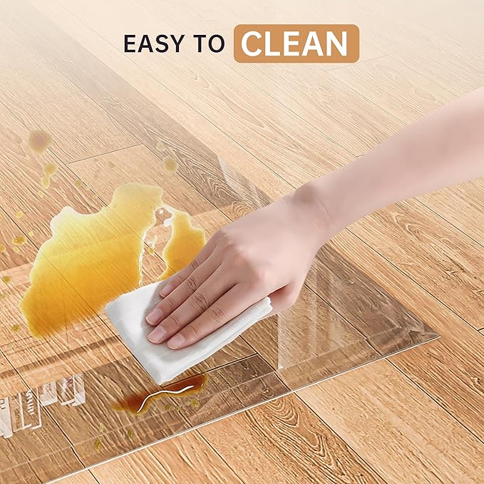 [Tempered Glass] 36“ x 36” Beveled Edge Glass Chair Mat with Polished Edge Clear Office Chair Mat, Glides Smoothly, Suitable for Carpet or Hardwood Floors