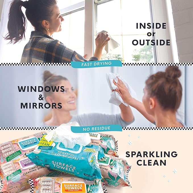 6 Packs Surface Cleaning Wipes Bleach Free, Thick & Large Dispose, All-Purpose Cleaner for Bathroom, Kitchen, Office, 600 Count Soft Flow, Biodegradable, Lavender Scent