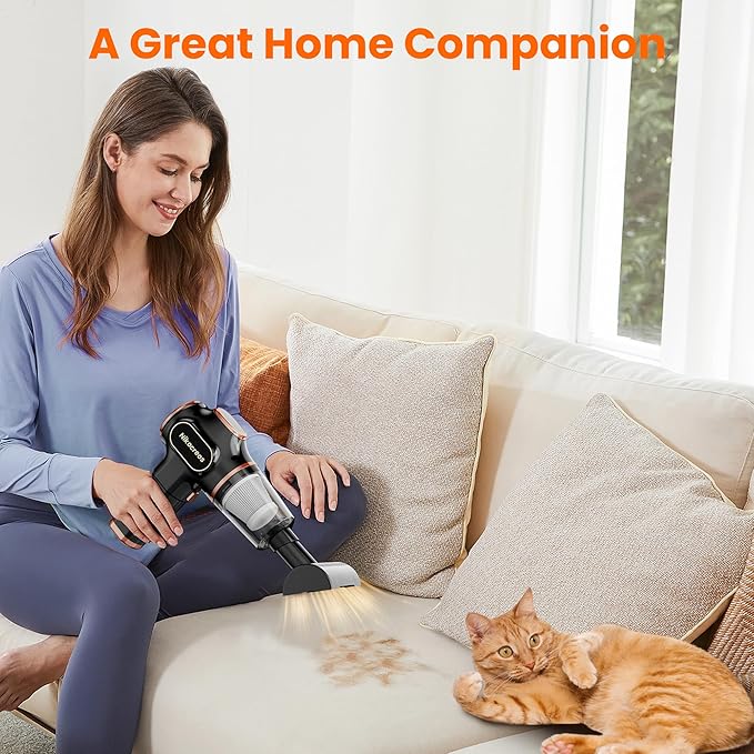Portable Car Vacuum Cordless Mini Handheld Vacuums Cleaner High Power with LCD Display and Multi-Nozzles, Hand held Cleaners for Car, Home, Office, Sofa, Pet Hair,Keyboard (Black)