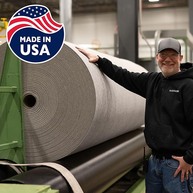 RUGPADUSA - Eco-Plush - 10'x13' - 1/2" Thick - 100% Felt - Luxurious Cushioned Rug Pad - Available in 3 Thicknesses, Many Custom Sizes