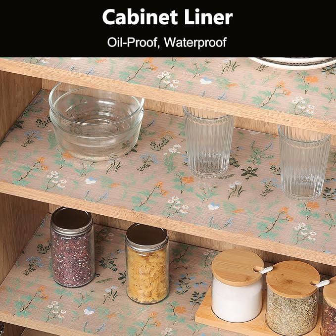 INNOLITES Shelf Liners for Kitchen Cabinets – Drawer Liner Waterproof & Oil-Proof, Non-Adhesive EVA Mat – Durable & Washable – for Shelves, Cupboard, Dresser 11.8" x 118"