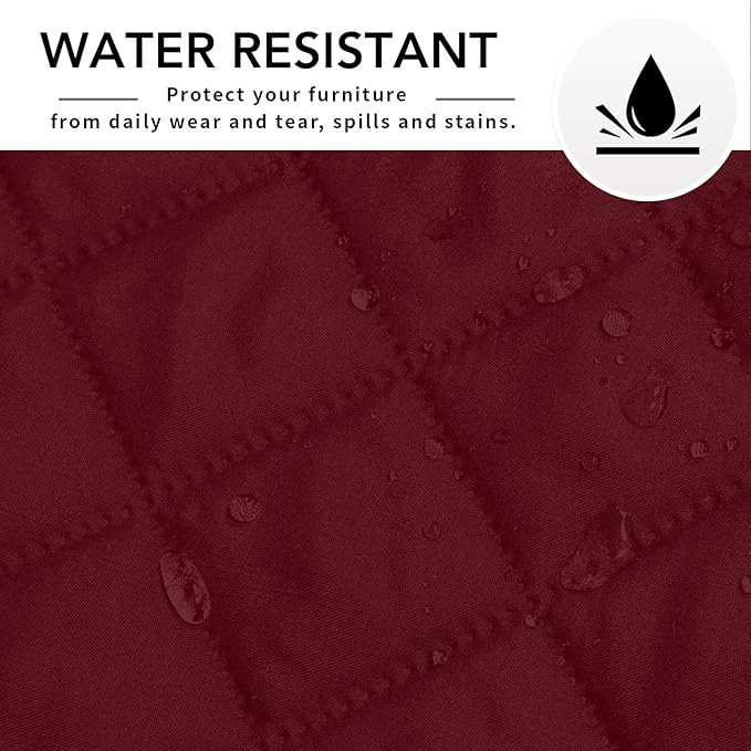Easy-Going Sofa Slipcover L Shape Sofa Cover Sectional Couch Cover Furniture Protector Mat for Pets Dog Cat (Small, Christmas Red/Christmas Red)
