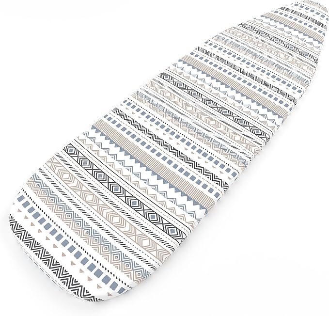 Encasa XO Ironing Board Cover and Pad 57"x22" - Thick 3mm Felt Padding, Drawstring Tightening & Lock, Easy Fit, Scorch & Stain Resistant, Fits X-Large Ironing Board - Aztec