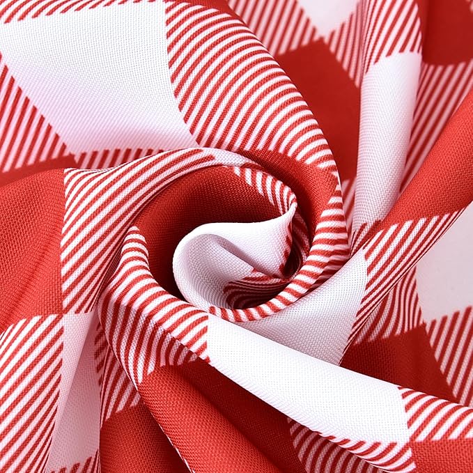 Classic Gingham Tablecloth Fabric - Oblong 58x120 Water Resistant Chequered Pattern Table Cloth for Indoor/Outdoor Use - Tabletop Cover for Birthday, Picnics, Gardens, and Parties