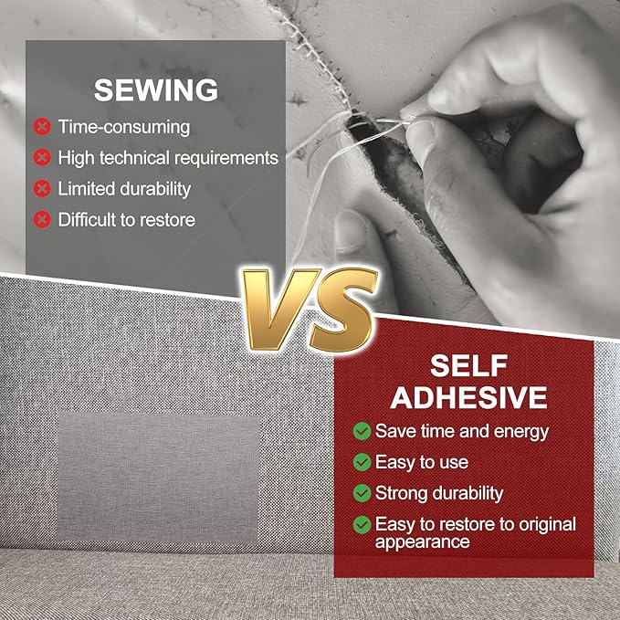 PATIKIL Leather Patches Tape for Furniture, 6.3 x 61 Inch Self Adhesive Vinyl Leather Repair Kit Cover Sheet for Couch, Sofa, Car Seats, Office Chair, Chinese Red