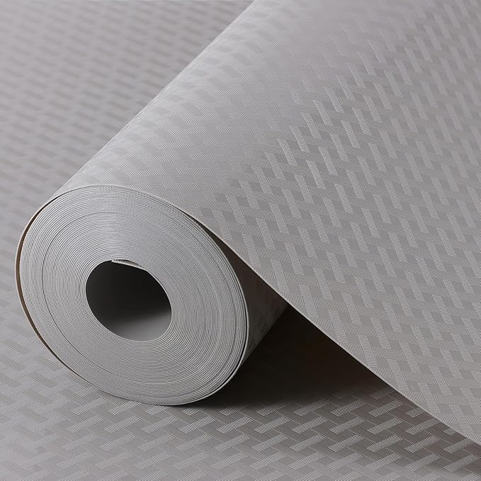 Light Gray Shelf Liners for Kitchen Cabinets Refrigerator Liners Waterproof & Oil-Proof Kitchen Cupboard Liner Drawer Mats EVA Material Non Adhesive Fridge Liner for Shelves 11.8 x 59 Inches