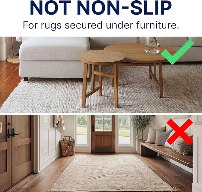 RUGPADUSA - Eco-Plush - 8'x11' - 3/8" Thick - 100% Felt - Extra Cushioned Rug Pad - Available in 3 Thicknesses, Many Custom Sizes