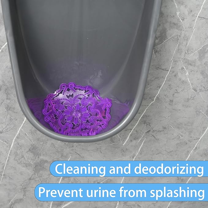 Urinal Screen Deodorizer (12 slice) Urinal Cakes Anti-Splash Odor Protection for Toilets in Bathroom Office Stadiums Schools with Free Gloves - 12 slice Ocean Breeze Scent