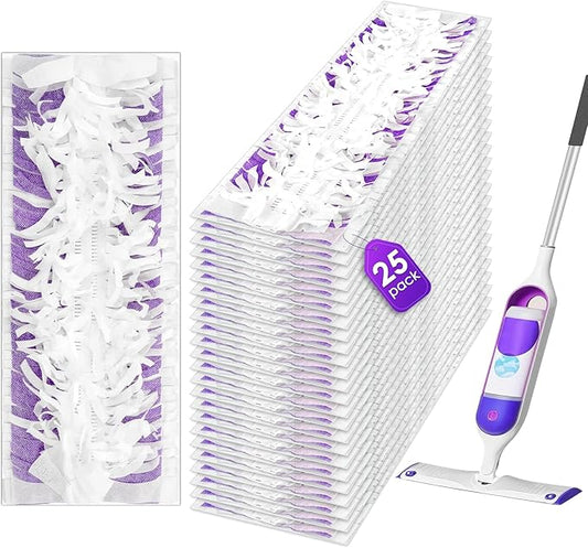 (25 Pack) Replacement Power Mop Pads for Swiffer PowerMop, Disposable PowerMop Mopping Pad Refills Compatible with Swiffer PowerMop, Multi-Surface Mop Pad Refills for Floor Cleaning