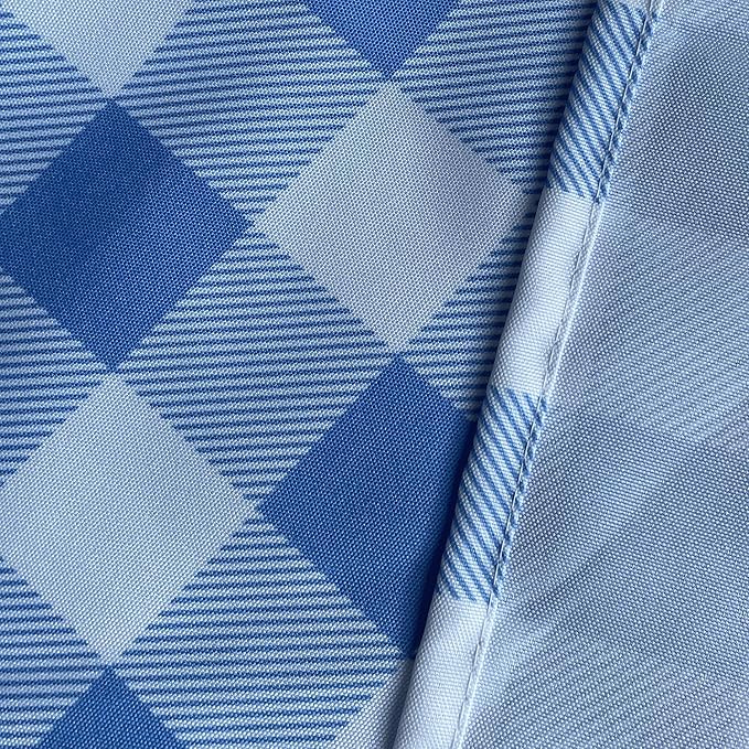 Classic Gingham Tablecloth Fabric - Oblong 58x120 Water Resistant Chequered Pattern Table Cloth for Indoor/Outdoor Use - Tabletop Cover for Birthday, Picnics, Gardens, and Parties